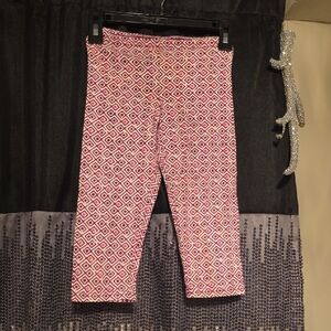 🔵Old Navy Pink and White Patterned Kids Leggings